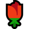Rose emoji on Microsoft